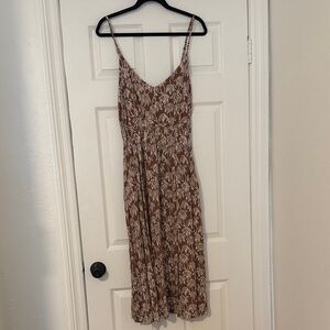 Khush Brown Floral Spaghetti Strap Dress